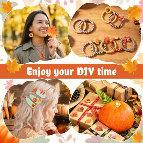 80 PCS Thanksgiving Resin Charm Mini Fall Flatback Charms