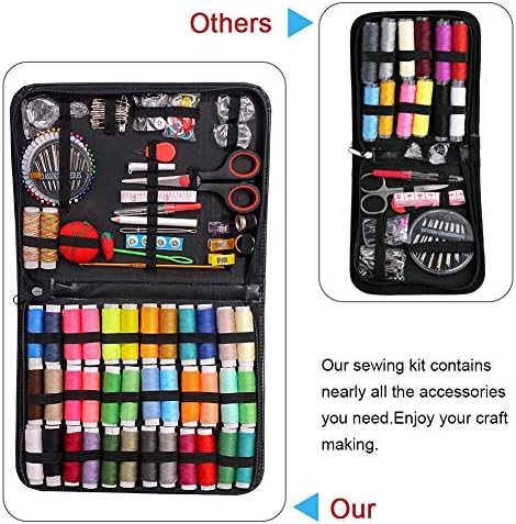 183PCS Premium Sewing Machine Kit, 38 XL Thread Spools Large Sewing Kits for Adults, College Students, Beginners, Emergency, Sewing Supplies Kit Including Professional Sewing Accessories