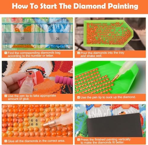 KYOQFVN Wheat Diamond Painting Kits, Autumn Diamond Art Kits for Adults Beginners, DIY Autumn Diamond Dots with Diamond Gem Art and Crafts for Adults Home Wall Decor 12x16inch