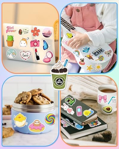 300 Pcs Stickers for Kids, Cute Vinyl Waterproof Stickers for Water Bottle | Treasure Box Toys for Classroom Prizes, Teacher Back to School Supplies Gifts, Sticker Pack for Girls Teens, Party Favors