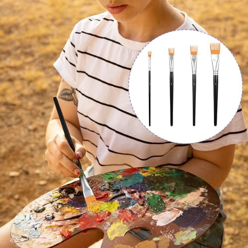 4Pcs Grainer Brush, Professional Artist Paintbrushes for Acrylic Painting