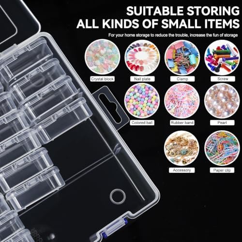 DILIBRA Bead Organizer Box, 92Pcs Small Bead Organizers and Storage