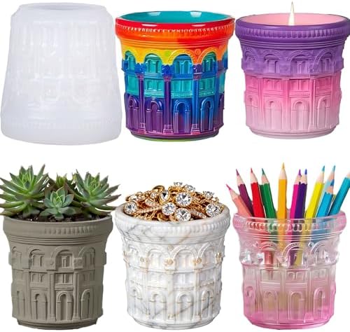 Roman Resin Molds, Colosseum Planter Silicone Mold for Epoxy Resin