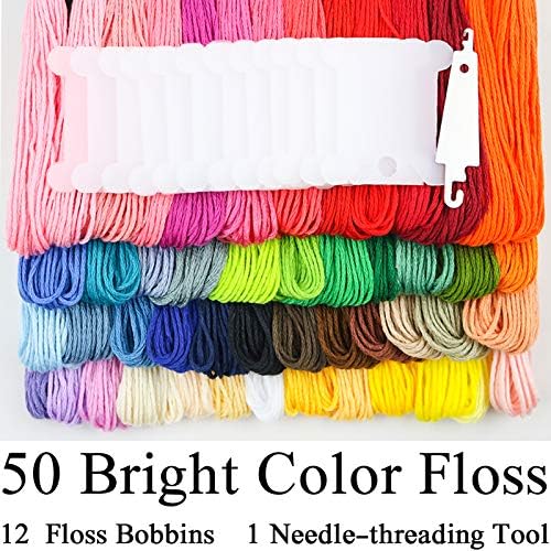 Similane Embroidery Floss 50 Skeins Cross Stitch Thread Friendship Bracelets