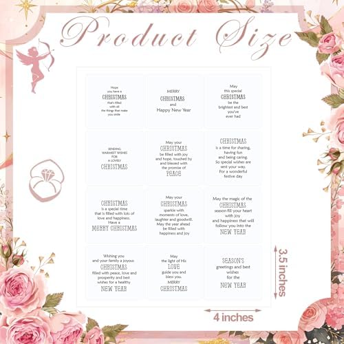 Watersay 240 Pcs Wedding Selection Peelable Stickers for Favors Greeting Quotes for Gift Boxes, Card Making, Envelopes, Wedding Anniversary Party Decorations, 4 x 3.5 Inches