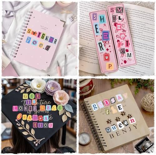 1466Pcs Magazine Letter Stickers Waterproof Alphabet Number Stickers