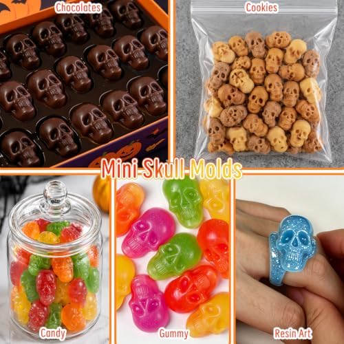 Mini Skull Mold, 3 Pack Halloween Skull Gummy Molds