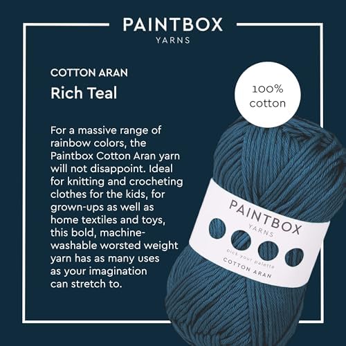 Paintbox Yarns 100% Cotton Aran Yarn 1.76oz / 50g, 93yds / 85m
