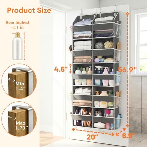 Ofiray-home 5-Tier Over Door Organizer, 10-Compartment Wide Storage Rack