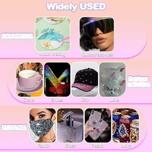3 Boxes 60 Color 210000+Pcs Rhinestones for Bedazzling Kit 3mm
