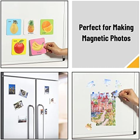 Mr. Pen- Adhesive Magnetic Sheets, 8" x 10", 15 Pack, Cuttable Magnets Flexible Magnet Sheets with Adhesive for Crafts Photos, Classroom Decorations, Easy Peel and Stickers for Planning