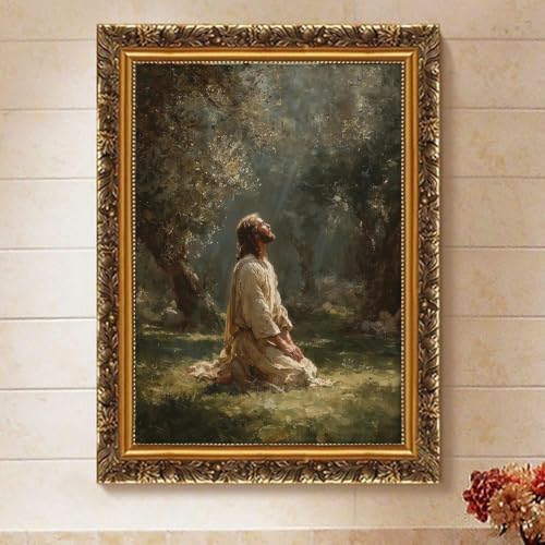 Vintage Jesus Paint by Numbers Kit for Adults Framed Canvas, Frameworkless