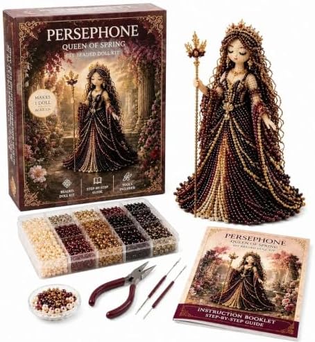  Divine Goddess DIY Beaded Doll Kit, Craft for Adults with Tools (Style A)
