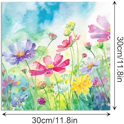 12×12 Vintage Floral Scrapbook Paper Watercolor Flower Pattern Paper,24 Sheets Double-Sided CardStock Papers Pad for Holiday Cardmaking Journaling DIY Origami Decorative Craft Papers.