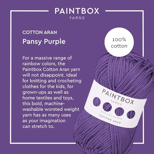 Paintbox Yarns 100% Cotton Aran Yarn 1.76oz / 50g, 93yds / 85m