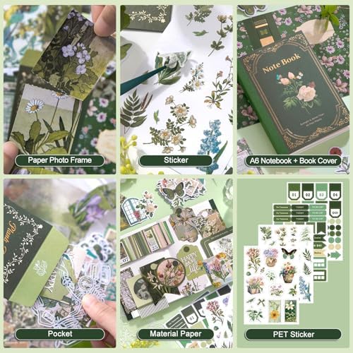 miikoul Vintage Scrapbooking Supplies Kit for Teen Girl Kid Women Diy Gift