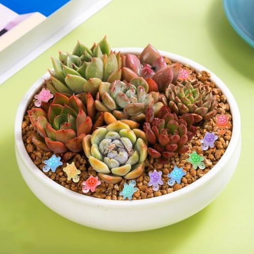 200 Pcs Mini Resin Turtles Glow in the Dark Sea Animals for Dollhouse Decor | Tiny Sea Turtle to Hide Small Luminous Figures Miniature Plastic Animal for Fairy Garden Micro Landscaping Home Decor Crafts