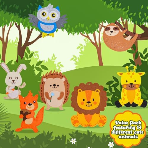 Garma Sewing Kits for Kids Animal Felt Craft Kit for Kids Ages 5-8 8-12