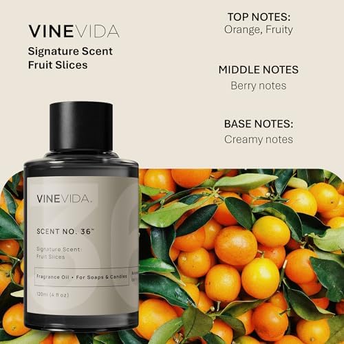 VINEVIDA [4oz] Fruit Slices Fragrance Oil for Candle Making and Soap Making - Premium Candle Scents for Soy Candles
