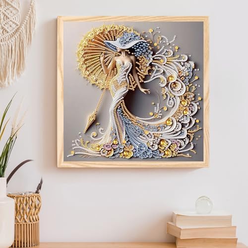 AiYuanzsh 5D Special Shaped Diamond Painting Kit - Charming Goddess Design, Unique Crystal Rhinestone Diamond Art Set for Beginners and Adults, Perfect for Home Wall Decor and Holiday Gifts