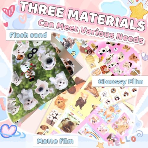 800+ Dog Sticker Book, Funny Dog Stickers for Journaling Scrapbook