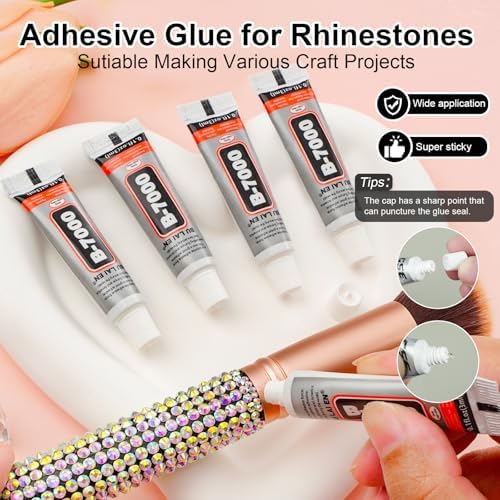 Canvalite 25000PCS Resin Jelly Rhinestones for Crafting,Red Flatback Gems, Bedazzling Crystal with 5Pcs 2.5g B7000 Jewelry Glue and Tweezers and Dotting Pen for DIY Crafts Clothing Shoes Nail Art