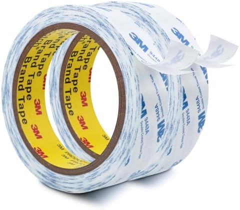 3M Double Sided Tape 1"×32.8Ft 2 Pack 9448A Double Coated Tissue Tape
