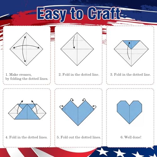 Harloon 500 Sheets Christmas Patriotism Origami Paper,20 Styles 6x6Inch
