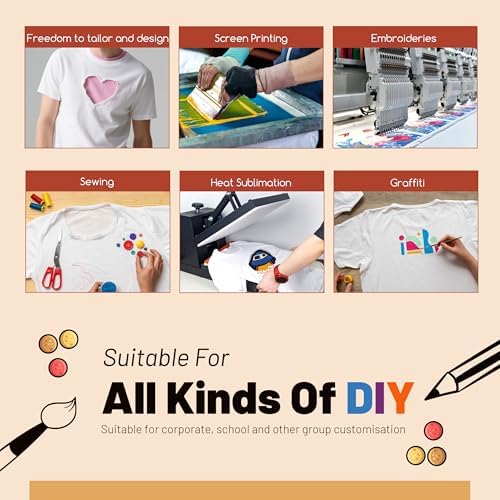 Joyclub 5 Pack Sublimation Shirts Blanks Bulk Polyester Unisex S-2XL | Wholesale crew neck short sleeve for heat transfer and vinyl; mixed sizes simplify team, event and small-batch planning gifts