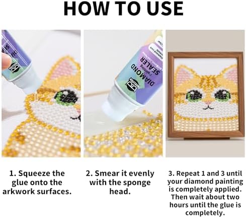Breliter Diamond Art Sealer, Clear Art Glue Sealer for Diamond Painting, Puzzle, Permanent Hold, Shine Effect Conserver Glossy Finish (120ML)