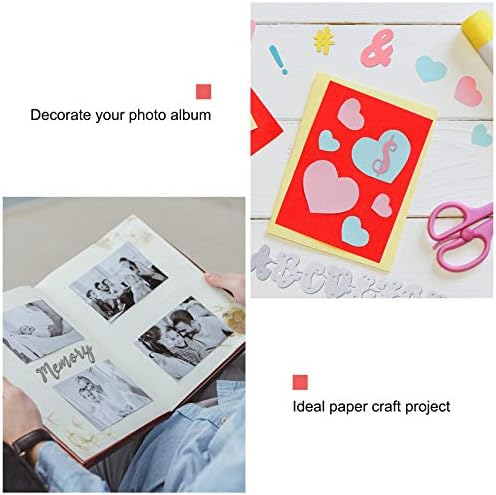 Patelai 70 Pcs Die Cut Alphabet for Card Making Metal Die Cuts Numbers and Letters Basic Shapes Embossing Stencil Template with Punctuation for DIY Christmas Card Photo Album Scrapbooking Supplies