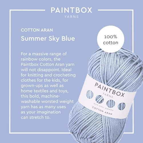 Paintbox Yarns 100% Cotton Aran Yarn 1.76oz / 50g, 93yds / 85m