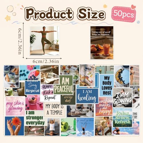 Affirmation Vision Board Supplies - 50 Pcs Mental Health Stickers