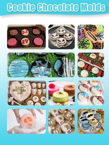 2 PCS Round Chocolate Cookie Molds, 12-Cavity Cylinder Silicone Mold, Perfect for Chocolate Covered, Cake, Candy, Pudding, Mini Cakes Jelly Baking -Blue&Pink