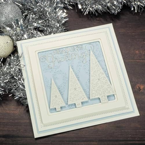 Lapoo Christmas Metal Cutting Die for Scrapbooking, 3D Backgrounds Frame Cutting Dies DIY Album Card Making Decor Paper Metal Die Cuts Party Wedding Decorations (Christmas Tree 3 5.1 x 4.5 in)