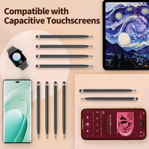10PCS Stylus Pen for Touchscreen,Lightweight 2 in 1 Design