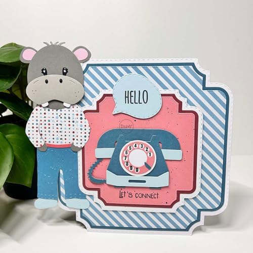 Patchwork Telephone Metal Cutting Dies for Card Making