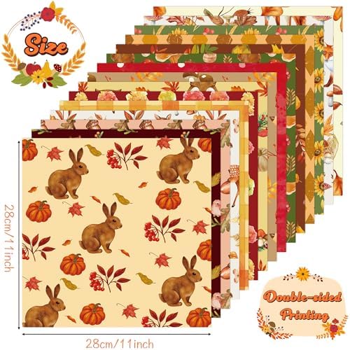 Haooryx Fall Watercolor Patterned Papers, 60 Sheets 11 Inch Animal Print