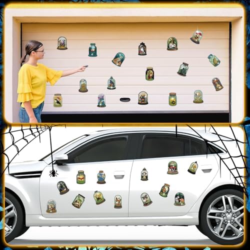 Motipuns 30 Pcs Halloween Diamond Painting Magnets Kits Gothic Diamond Art