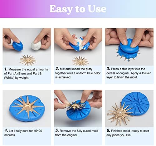 LET'S RESIN Silicone Putty, 1LB/40A Mold Making Kit