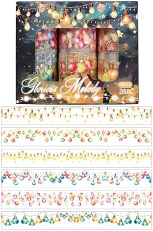 Vintage Floral Wide Washi Tape, 6 PET Rolls for Journaling Crafts | 6 wide PET rolls for journaling supplies, scrapbook supplies, junk journals, card making, DIY crafts and gift wrappin