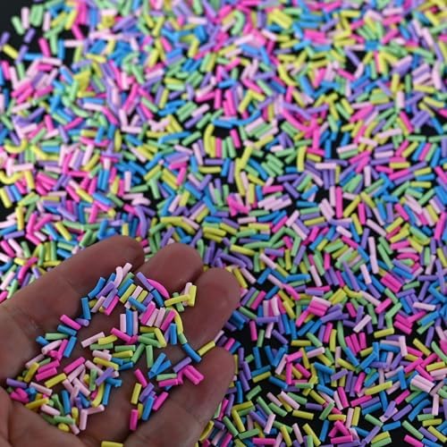 LIKETURE Fake Sprinkles 110g Polymer Clay Sprinkles Fake Candy Sprinkles Faux Sprinkles for Resin Slime Craft Plastic Sprinkles for Nail Art Phone Case DIY Shaker Card Filler (Fake Sprinkles2-110G)