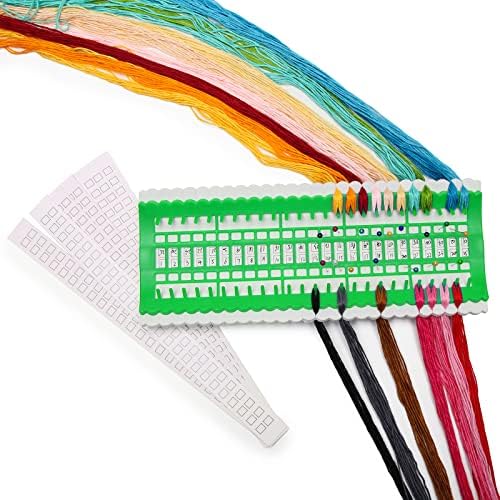 Luxiv 50 Position Embroidery Floss Organizer, Thread Shelf with 15P Card