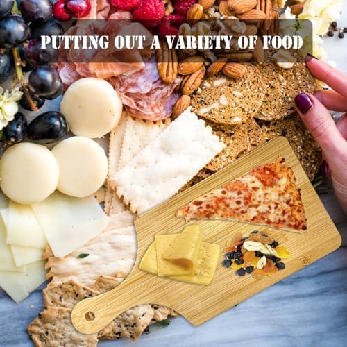 24 Pack Wooden Cheese Cutting Boards,Mini Charcuterie Board Set for Laser Engraving Blanks,Small Charcuterie Boards with Handle,Bulk Wood Cutting Board