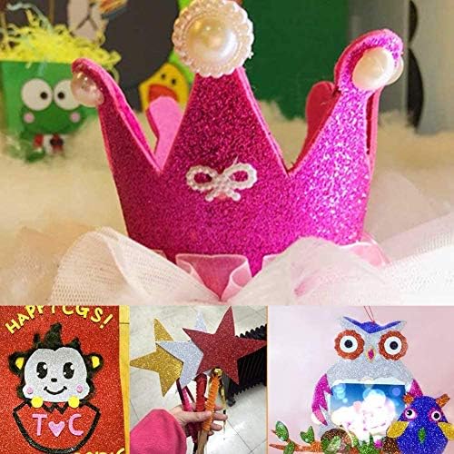 10 Sheets Glitter Cardstock Paper for St Patricks Day Decor, Easter Table Decorations, Self-adhesive Backs 30 X 20cm A4 Paper for Card DIY Scrapbook (Light Purple)