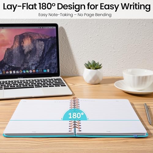 Lined Spiral Journal Notebook, A5 College Ruled Notebook for Note-Taking