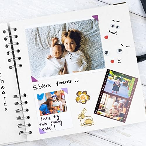 Scrapbook Album, 60 Pages, 8 x 8 Inch, White Photo Album, Scrap Book | Hardcover with Thick 200 GSM Kraft Paper, Ideal for Your Scrapbooking Albums, Art & Craft Projects (White, 8 x 8 Inch)
