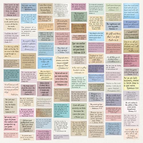 Bible Verse Stickers, Vintage Christian Quotes (180 PCS Unique (Full Set))