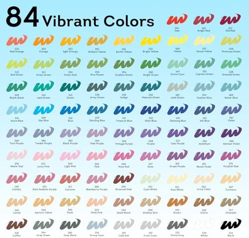 colpart 84 Colors Acrylic Paint Markers, Soft Brush Tip Paint Pens