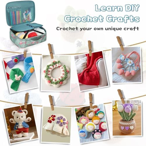 GMAK Crochet Kit for Beginners Adults, All in One Crochet Set Include Yarns